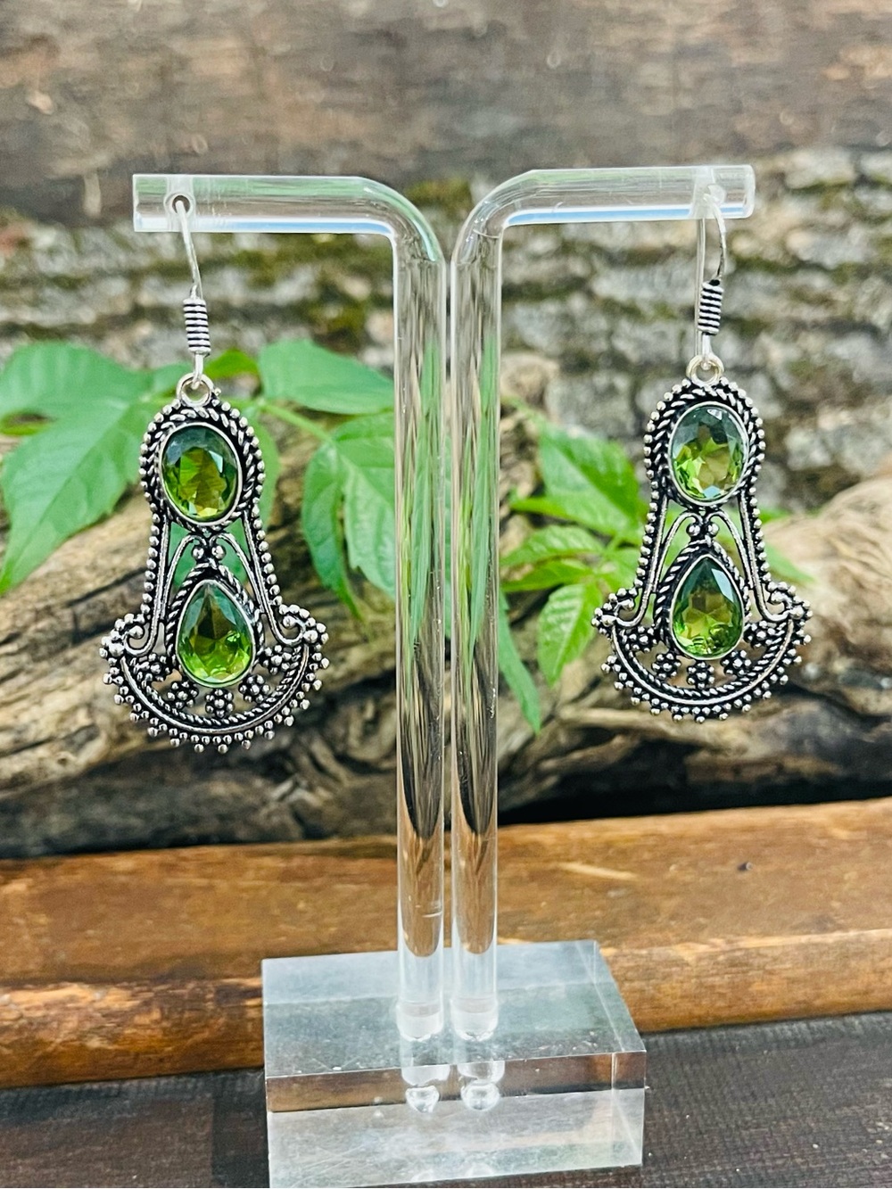 Peridot 925 Sterling Silver Earrings